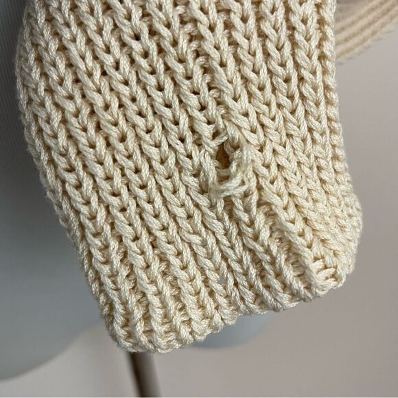 Peruvian Connection Cotton Open Front Cardigan Cream S - Picture 4 of 7